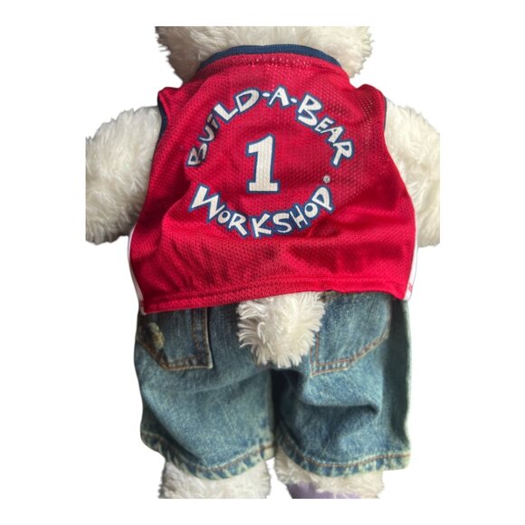 Build-A- Bear 2-Pc NBA Sports Shirt & Denim Shorts - Picture 2 of 9